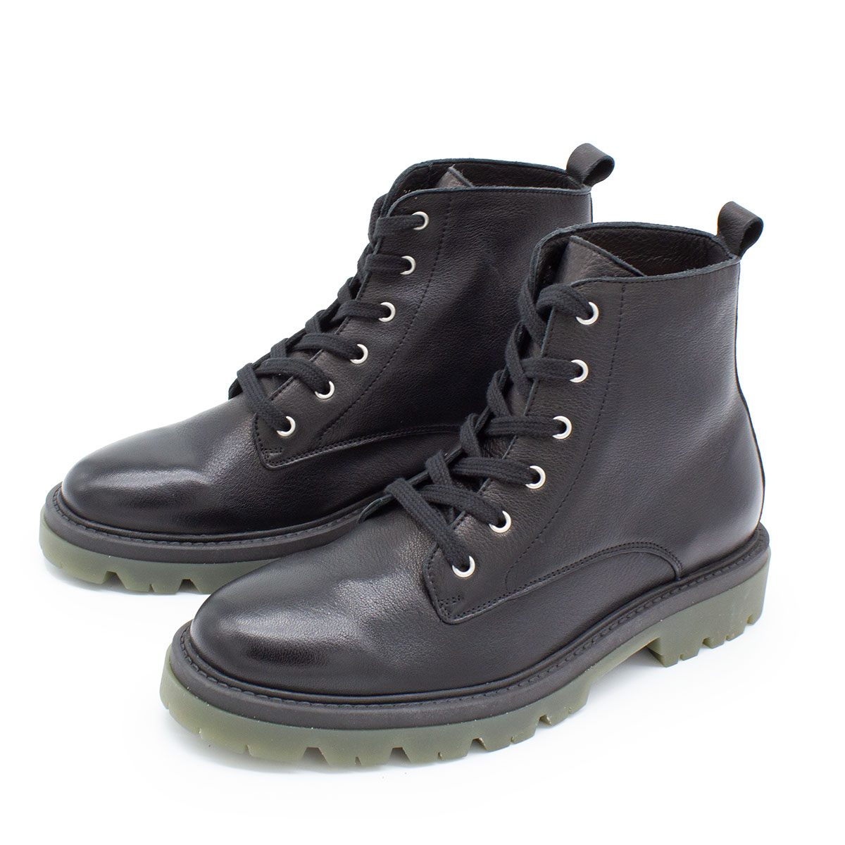 Glattleder Bio-Schnürstiefel