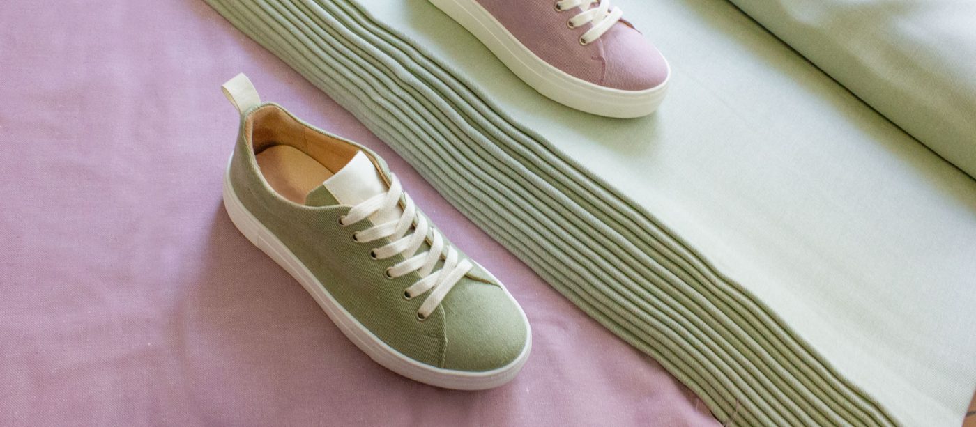 GOTS Leinen Sneaker hellgrün