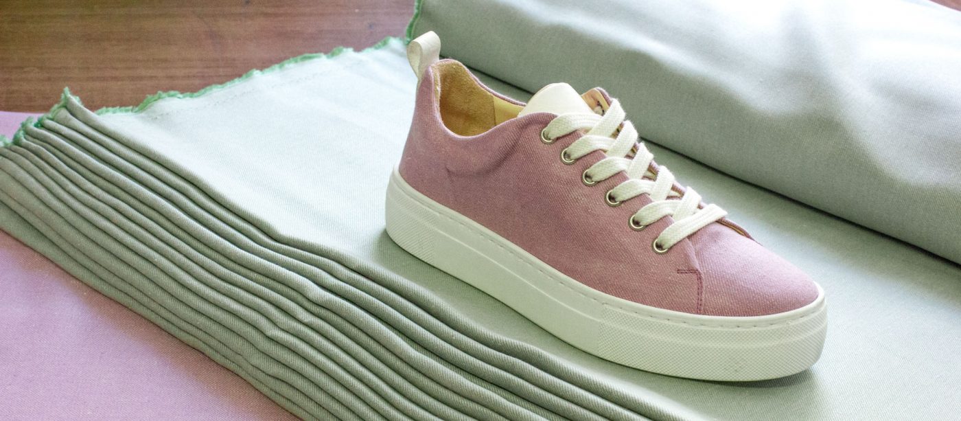 GOTS Leinen Sneaker rosa