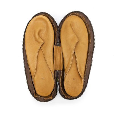 Weicher Bio-Leder-Hausschuh